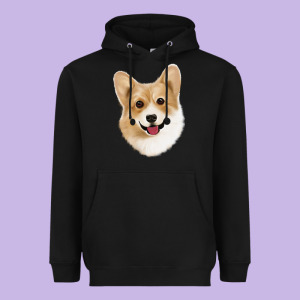 Corgi Heavyweight Hoodie Designed By Jasminsmagicworld