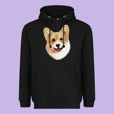 Corgi Heavyweight Hoodie Designed By Jasminsmagicworld