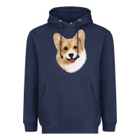 Navy Corgi Heavyweight Hoodie - Jasminsmagicworld