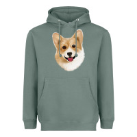 Sage Corgi Heavyweight Hoodie - Jasminsmagicworld