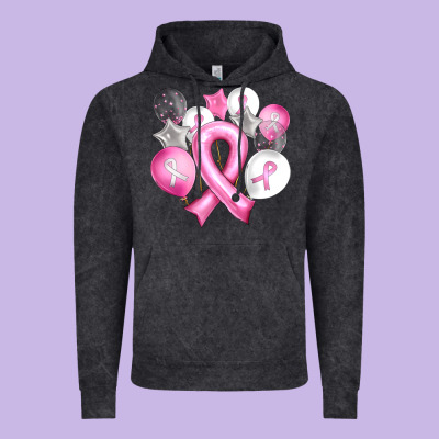 Balloons Cancer Ribbon Vintage Hoodie Designed By Artiststas