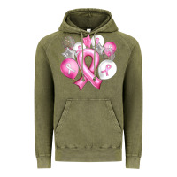 Vintage Olive Balloons cancer ribbon Vintage Hoodie - Artiststas