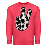 Cardinal Black White Dalmatian Peace Sign Premium Sweatshirt - Jasminsmagicworld