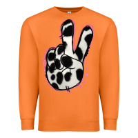 Carrot Black White Dalmatian Peace Sign Premium Sweatshirt - Jasminsmagicworld