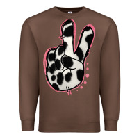 Chestnut Black White Dalmatian Peace Sign Premium Sweatshirt - Jasminsmagicworld