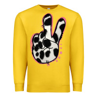 Lemon Black White Dalmatian Peace Sign Premium Sweatshirt - Jasminsmagicworld