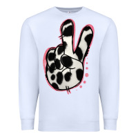 White Black White Dalmatian Peace Sign Premium Sweatshirt - Jasminsmagicworld