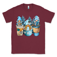 Burgundy winter coffee gnome Classic Tee - BarkalooDesign