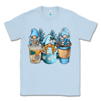 Dusty Blue winter coffee gnome Classic Tee - BarkalooDesign