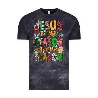 Cloud Black jesus is the reason for the season Vintage Tee - CowhideDigitalArt