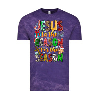 Cloud Purple jesus is the reason for the season Vintage Tee - CowhideDigitalArt