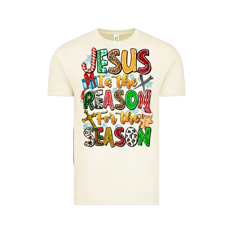 Jesus Is The Reason For The Season Vintage Tee by CowhideDigitalArt | Teevron