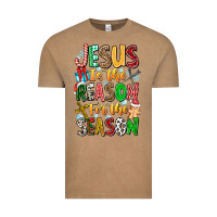 Vintage Coffee jesus is the reason for the season Vintage Tee - CowhideDigitalArt
