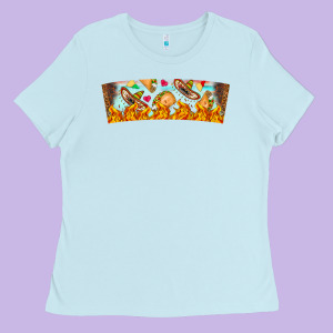 Nach Valentine Ladies Tee Designed By Cowhidedigitalart