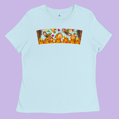 Nach Valentine Ladies Tee Designed By Cowhidedigitalart