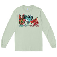 Matcha peace love watermelon Long Sleeve Tee - SublimationCraftShop