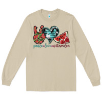 Mushroom peace love watermelon Long Sleeve Tee - SublimationCraftShop