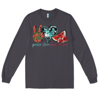 Smoke peace love watermelon Long Sleeve Tee - SublimationCraftShop