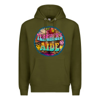 Army Green western groovy teachers aide Premium Hoodie - BarkalooDesign