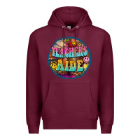 Burgundy western groovy teachers aide Premium Hoodie - BarkalooDesign