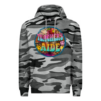 Slate Camo western groovy teachers aide Premium Hoodie - BarkalooDesign