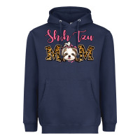 Navy Shih Tzu Mom Heavyweight Hoodie - Jasminsmagicworld