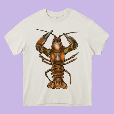 Crawfish Heavy Core Tee Designed By Fadigitalartstudio