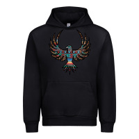 Black aztec leopard thunderbird Urban Hoodie - RanaPortraitStore
