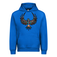 Cobalt aztec leopard thunderbird Urban Hoodie - RanaPortraitStore