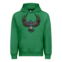 Emerald aztec leopard thunderbird Urban Hoodie - RanaPortraitStore