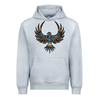 Heather Grey aztec leopard thunderbird Urban Hoodie - RanaPortraitStore