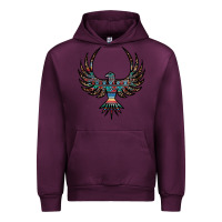 Mauve Wine aztec leopard thunderbird Urban Hoodie - RanaPortraitStore