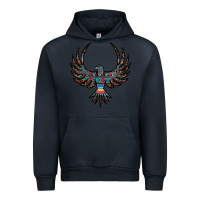 Navy aztec leopard thunderbird Urban Hoodie - RanaPortraitStore