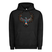 Pigment Black aztec leopard thunderbird Urban Hoodie - RanaPortraitStore