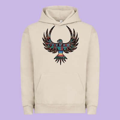 Aztec Leopard Thunderbird Urban Hoodie Designed By Ranaportraitstore