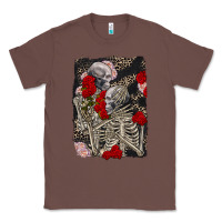 Chestnut Two skeletons hugging Valentine's Day Classic Tee - FaDigitalArtStudio