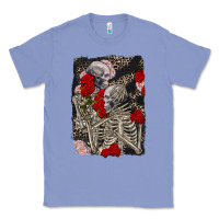 Colony Blue Two skeletons hugging Valentine's Day Classic Tee - FaDigitalArtStudio