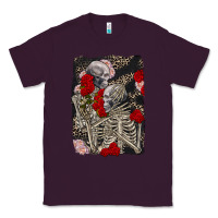 Plum Two skeletons hugging Valentine's Day Classic Tee - FaDigitalArtStudio