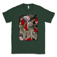 Sports Green Two skeletons hugging Valentine's Day Classic Tee - FaDigitalArtStudio