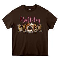 Chocolate Brown Bulldog Mom Heavy Core Tee - Jasminsmagicworld