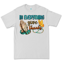 Dove Grey İn Everything Give Thanks Premium Tee - BundleAndBundleShop