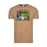 Vintage Coffee Joy Halloween Gnome Vintage Tee - CowhideDigitalArt