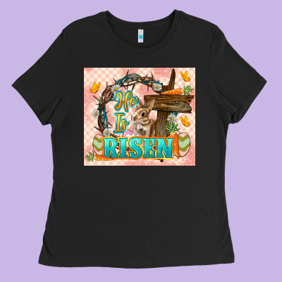 Easter Day He Is Risen 20oz Skinny Ladies Tee Designed By Lillyallendesigns