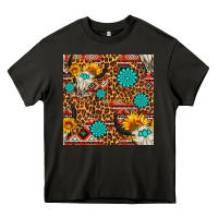 Asphalt western aztec bull skull seamless pattern Heavy Core Tee - FaDigitalArtStudio