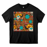 Black western aztec bull skull seamless pattern Heavy Core Tee - FaDigitalArtStudio