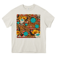 Cream western aztec bull skull seamless pattern Heavy Core Tee - FaDigitalArtStudio