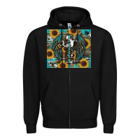 Black western blessed sunflower's Zipper Hoodie - RanaPortraitStore