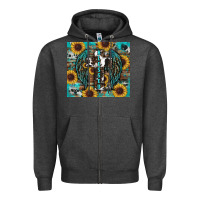 Charcoal Heather western blessed sunflower's Zipper Hoodie - RanaPortraitStore