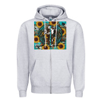 Heather Grey western blessed sunflower's Zipper Hoodie - RanaPortraitStore
