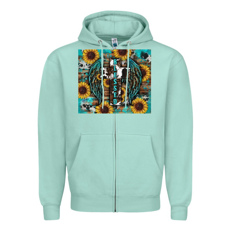 Western Blessed Sunflower's Zipper Hoodie by RanaPortraitStore | Teevron
